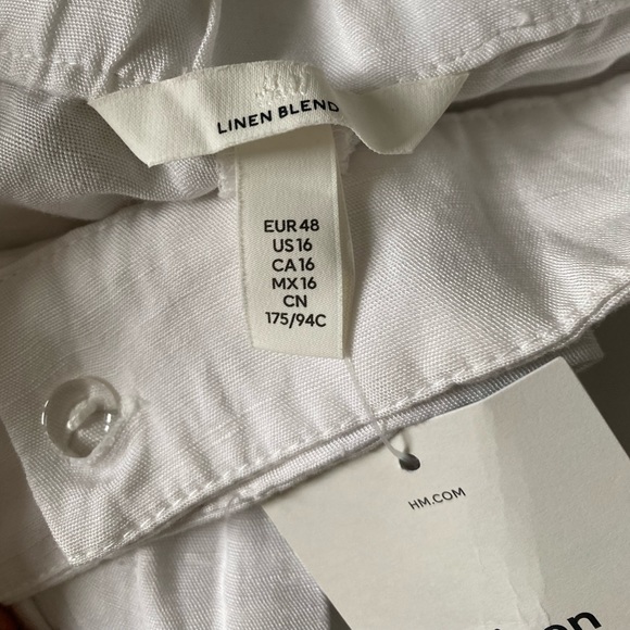 H&M White Linen Blend Pants - Picture 5 of 10